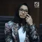 Terdakwa dugaan gratifikasi dan suap pemberian izin lokasi perkebunan kelapa sawit, Rita Widyasari saat mengikuti sidang lanjutan di Pengadilan Tipikor, Jakarta, Selasa (3/4). Sidang mendengar keterangan saksi. (Liputan6.com/Helmi Fithriansyah)