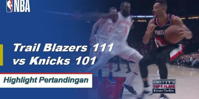 Cuplikan Pertandingan NBA : Trail Blazers 111 vs Knicks 101