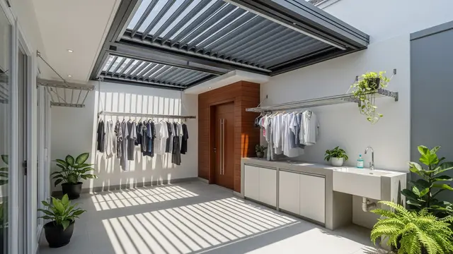 12 Desain Tempat Jemur yang Tetap Adem saat Cuaca Terik, Cepat Kering Anti Apek