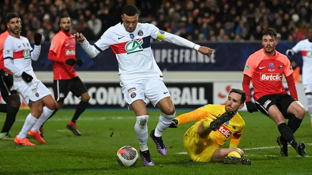 Foto: Aksi Tak Kenal Ampun Kylian Mbappe, Cetak Hattrick saat PSG Hancurkan Revel 9-0 di Piala Prancis