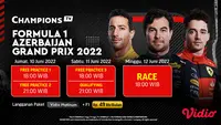 Link Live Streaming F1 GP Azerbaijan 2022 di Vidio, 10-12 Juni 2022. (Sumber : dok. vidio.com)