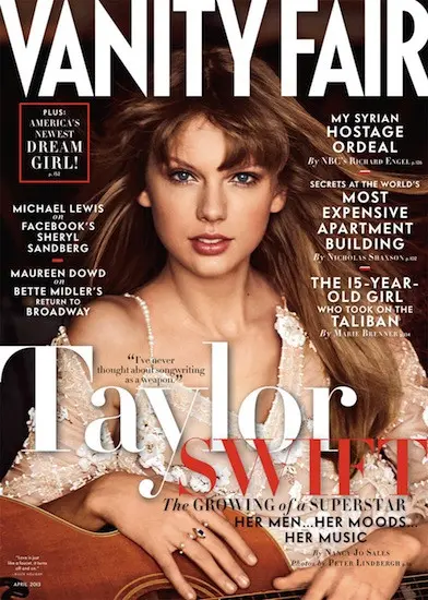 Taylor Swift dalam cover Vanity Fair