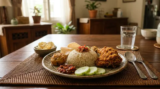 Resep Nasi Uduk Ayam Crispy Gurih dan Renyah Antigagal