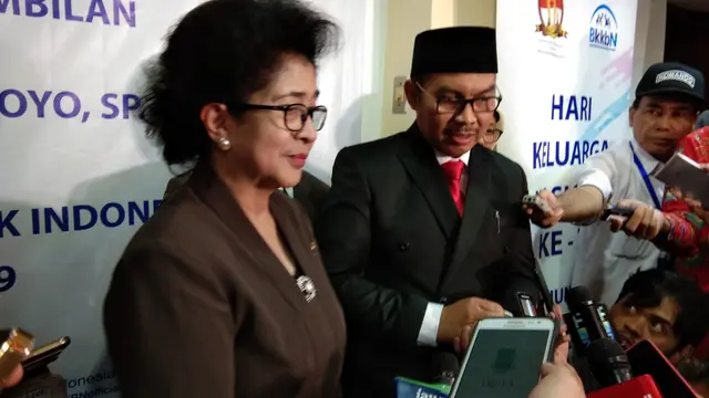 Menkes Nila usai pelantikan Hasto Wardoyo sebagai Kepala BKKBN. (Foto: Liputan6.com/Giovani Dio)