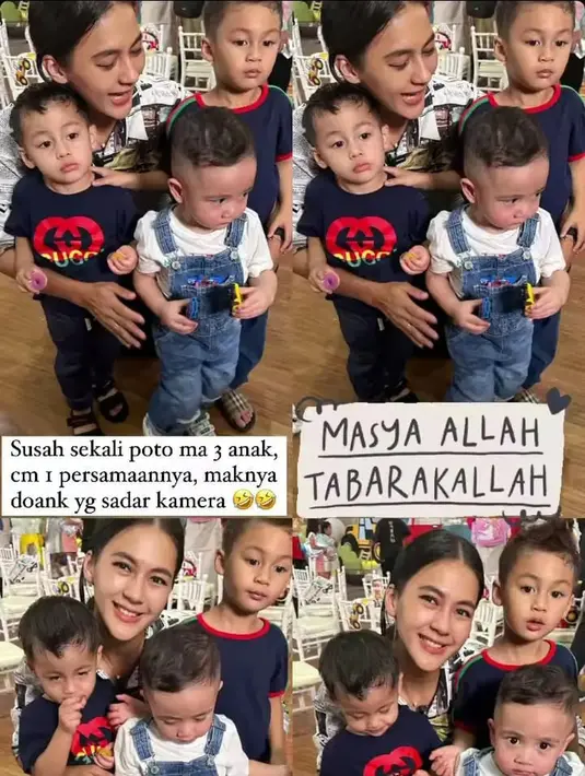 <p>Anak Baim Wong dan Paula, Kiano dan Kenzo tampak hadir di pesta ulang tahun Cipung. Paula terlihat menemani dua buah hatinya. [Foto: Instagram/paula_verhoeven]</p>