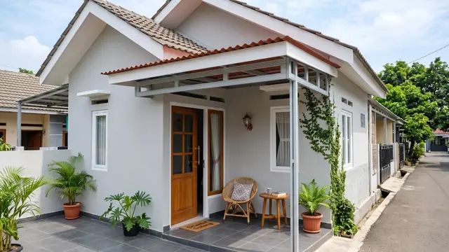 Model Kanopi Kecil di Atas Pintu Rumah