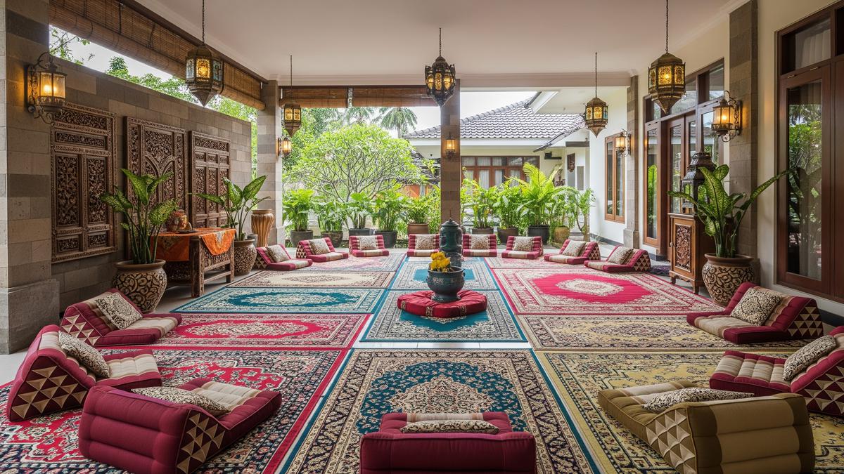 7 Desain Teras Rumah Konsep Lesehan Fungsional untuk Pengajian dan Acara Keluarga