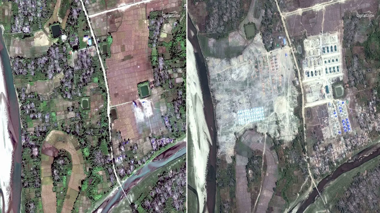 Citra Satelit Ungkap Puluhan Desa Rata dengan Tanah di Rakhine