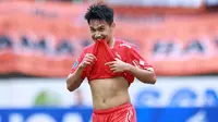 Ekspresi kecewa pemain Persija Jakarta, Witan Sulaeman setelah gagal memanfaatkan peluang di depan gawang Arema FC dalam laga pekan ke-23 BRI Liga 1 2022/2023 di Stadion Patriot Candrabhaga, Bekasi, Minggu (12/2/2023) sore WIB. Persija menang dengan skor 2-0. (Bola.com/M Iqbal Ichsan)