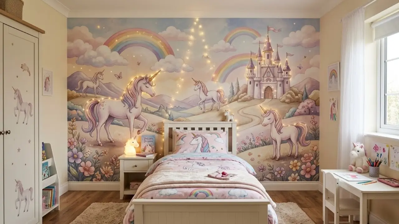 Desain Kamar Tidur Serba Unicorn yang Magis