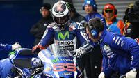 Pebalap Movistar Yamaha, Jorge Lorenzo, finis di posisi keenam pada balapan MotoGP Australia di Phillip Island, Minggu (23/10/2016). (Motorsport)