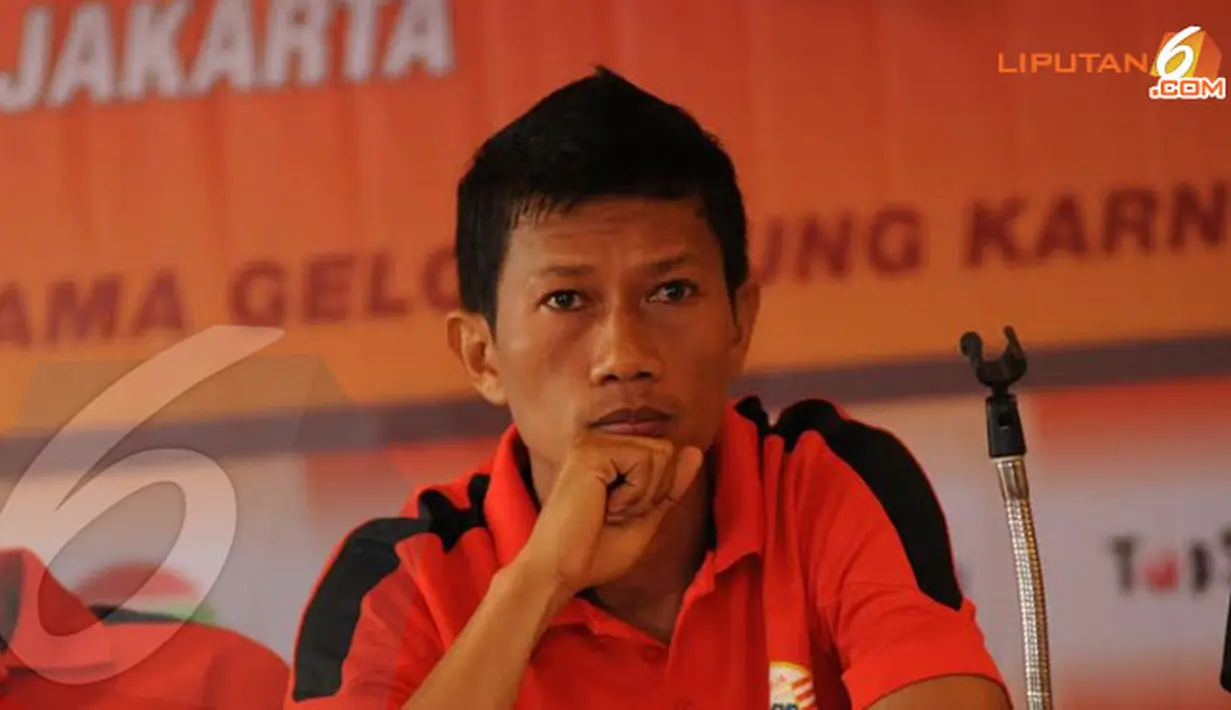 Dengan format pertandingan yang berbeda dari tahun lalu Ismed Sofyan (Persija Jakarta) meyakini hal ini akan memberi motivasi tersendiri buat pemain yang berlaga (Liputan6.com/Helmi Fithriansyah)
