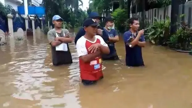 Banjir di Perumahan Prima Lingkar Asri, Jatibening, Pondokgede, Bekasi