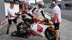 Pembalap Indonesia, Mario Aji akan menjadi tumpuan satu-satunya Honda Team Asia di Moto2 Jepang 2024. (AFP/Toshifumi Kitamura)