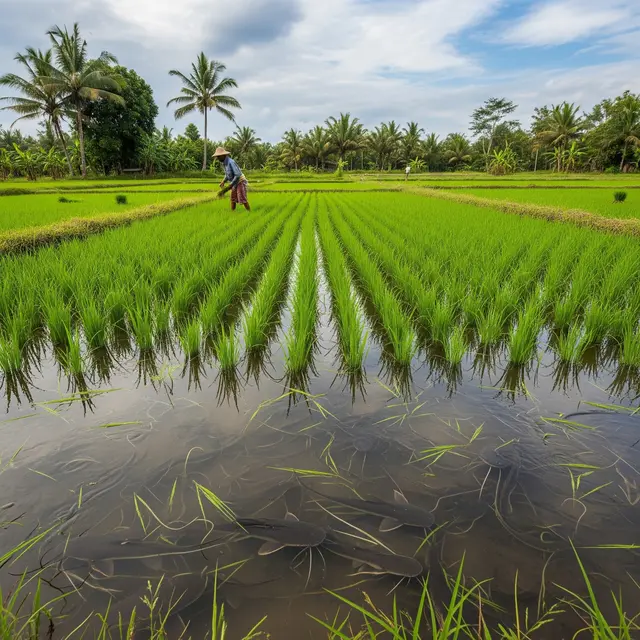 Ide Ternak Ikan dan Sawah dalam Satu Lahan