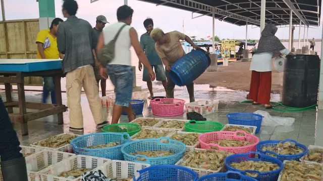 Suasana di Tempat Pelelangan Ikan (TPI) Cilacap. (Foto: Liputan6.com/Muhamad Ridlo)