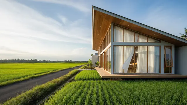 Gambar Desain Rumah Minimalis Depan Sawah