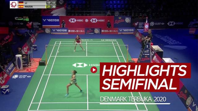 Berita video highlights 8 laga semifinal Denmark Terbuka 2020, di mana Carolina Marin dan Anders Antonsen ke partai puncak, Sabtu (17/10/2020).