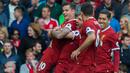 4. Liverpool - 22 Menang 10 Seri 6 Kalah - 76 Poin. (EPA/Peter Powell)