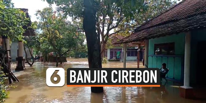 VIDEO: Sungai Meluap, Dua Kecamatan di Cirebon Terendam Banjir
