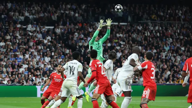 Foto: Penyelamatan-Penyelamatan Gemilang Thibaut Courtois saat Bawa Real Madrid ke Babak 16 Besar Liga Champions