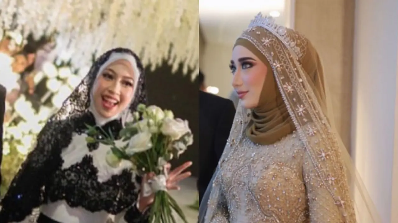 Adu Gaya Busana Pernikahan Adiba Khanza anak Umi Pipik dan Syaira Anataya Putri Cindy Fatikasari