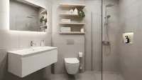 7 Desain Kamar Mandi Kecil tapi Terlihat Luas dengan Trik Interior 2025, Cocok untuk Hunian Minimalis