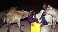 Kisah Persahabatan Antara Manusia dengan Para Hyena di Ethiopia