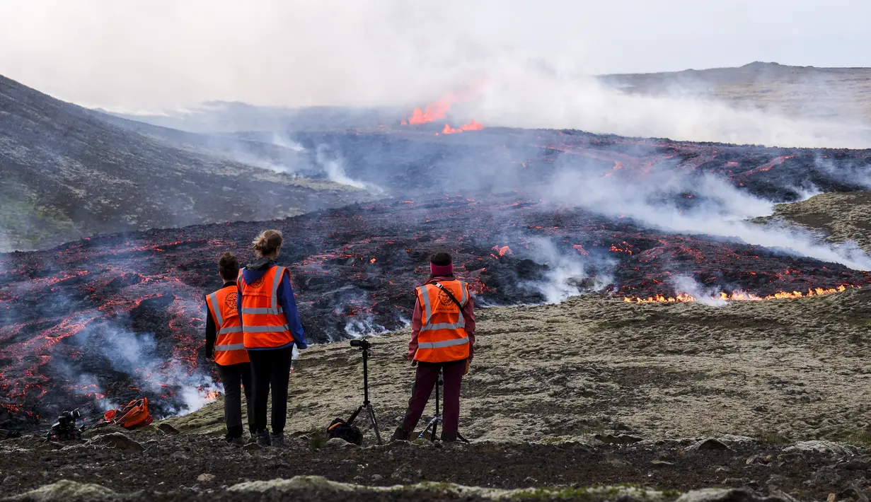 Bandara tetap buka hari Senin dan tidak ada penerbangan yang terpengaruh.  (AFP/Kristinn Magnusson/Iceland Out)