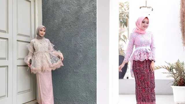 10 Kebaya Brokat Modern Hijab