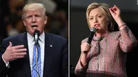 Donald Trump dan Hillary Clinton, dua calon presiden AS yang akan bertarung pada 8 November mendatang (CNN)