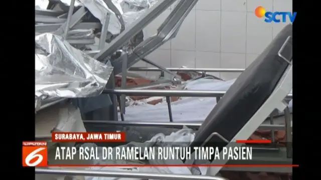 Kini, pengelola RSAL Dr Ramelan bekerja sama dengan polisi militer, TNI Angkata Laut melakukan investigasi terkait ambruknya atap bangunan yang baru tiga bulan lalu direnovasi.