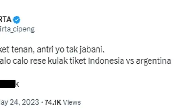 FIFA Match Day, Indonesia Vs Argentina (Foto: Twitter/@tirta_cipeng)