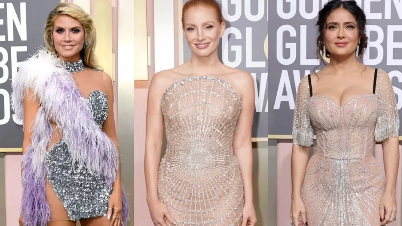 6 Artis Tampil Seksi Pakai Naked Dress di Golden Globe Awards 2023, Heidi Klum hingga Jessica Chastain