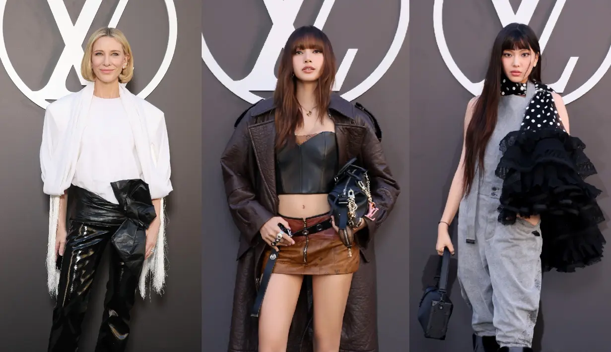 Show Louis Vuitton di Paris Fashion Week dihadiri oleh para seleb dari lintas generasi. Mulai dari Cate Blanchett hingga Hyein NewJeans yang tampil kece dalam busana dualisme Louis Vuitton. [@Louis Vuitton]