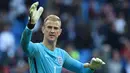 Kiper - Joe Hart, kiper Manchester City ini posisinya sebagai penjaga gawang nomor satu di Inggris tampaknya belum tergantikan. Pada posisi kiper nomor dua ditempati penjaga gawang Southampton, Fraser Forster. (AFP/Paul Ellis)