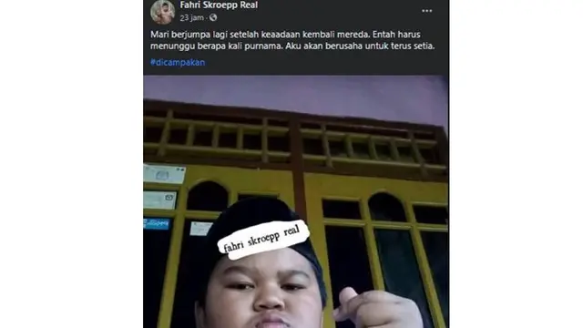 6 Status Facebook Terbaru Fahri Skroepp, Bikin Ngakak