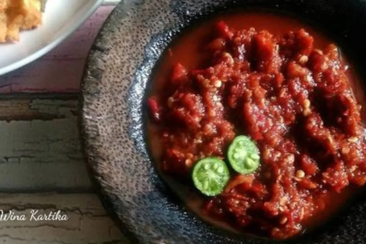 Sambal terasi mentah./Copyright cookpad.com/Wina Kartika