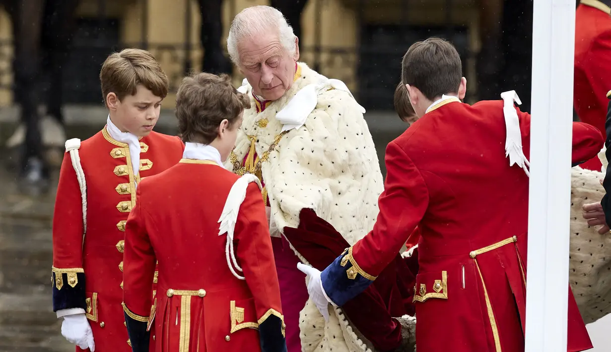 Raja Charles III sah menjadi pemimpin kerajaan Inggris setelah 70 tahun dipimpin oleh Ratu Elizabeth II.  (David Levene/Pool Photo via AP)