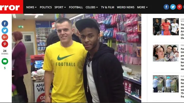 Raheem Sterling berbelanja di super market murah di Inggris