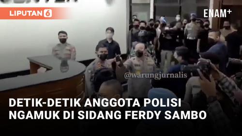 VIDEO: Anggota Polisi Ngamuk saat Sidang Etik Ferdy Sambo