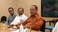 Menristekdikti Mohamad Nasir saat bertemu dengan media di Jakarta, Kamis malam (25/3/2019). Liputan6.com/Jeko I.R.