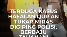 Dua orang berinisial R dan E dibawa ke Rutan Polda Metro Jaya setelah menjalani pemeriksaan hampir 20 jam terkait dugaan penistaan agama. Kasus ini mencuat setelah beredar video tantangan menghafal ayat Al-Qur'an yang disebut menawarkan minuman keras sebagai hadiah.