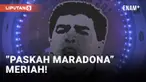 Para penggemar setia Diego Maradona berkumpul di Buenos Aires pada Sabtu untuk merayakan "Paskah Maradona." Setiap tahun pada 22 Juni, mereka memperingati gol-gol legendaris Maradona dalam perempat final Piala Dunia 1986 melawan Inggris.