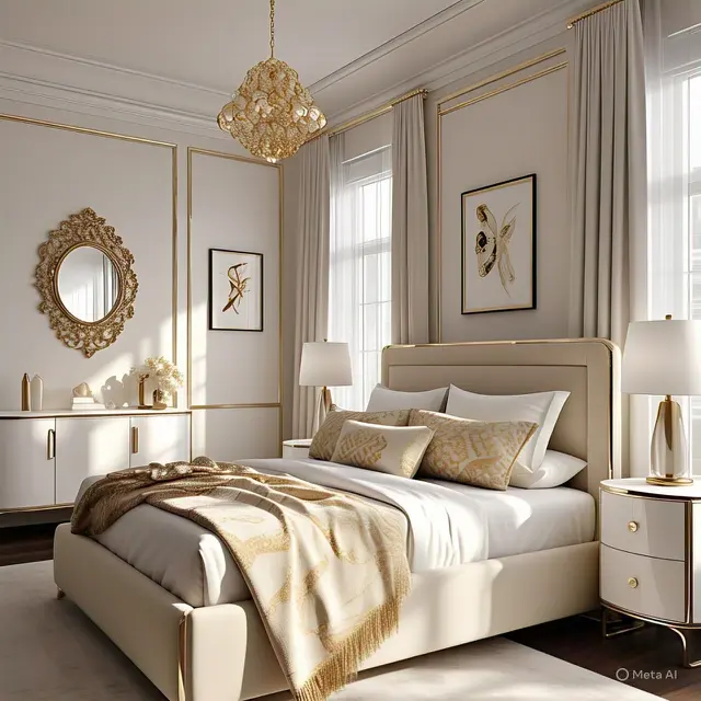Ivory White dengan Aksen Emas