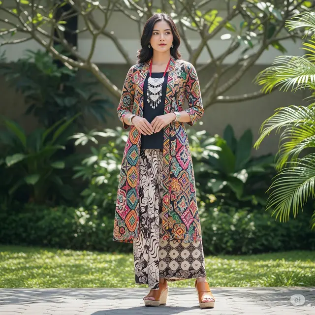 Model Batik Wanita Maxi Skirt. Foto: Gemini