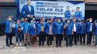Demokrat Kota Tangerang menolak KLB Sumut versi Moeldoko. (Liputan6.com/Pramita Tristiawti)