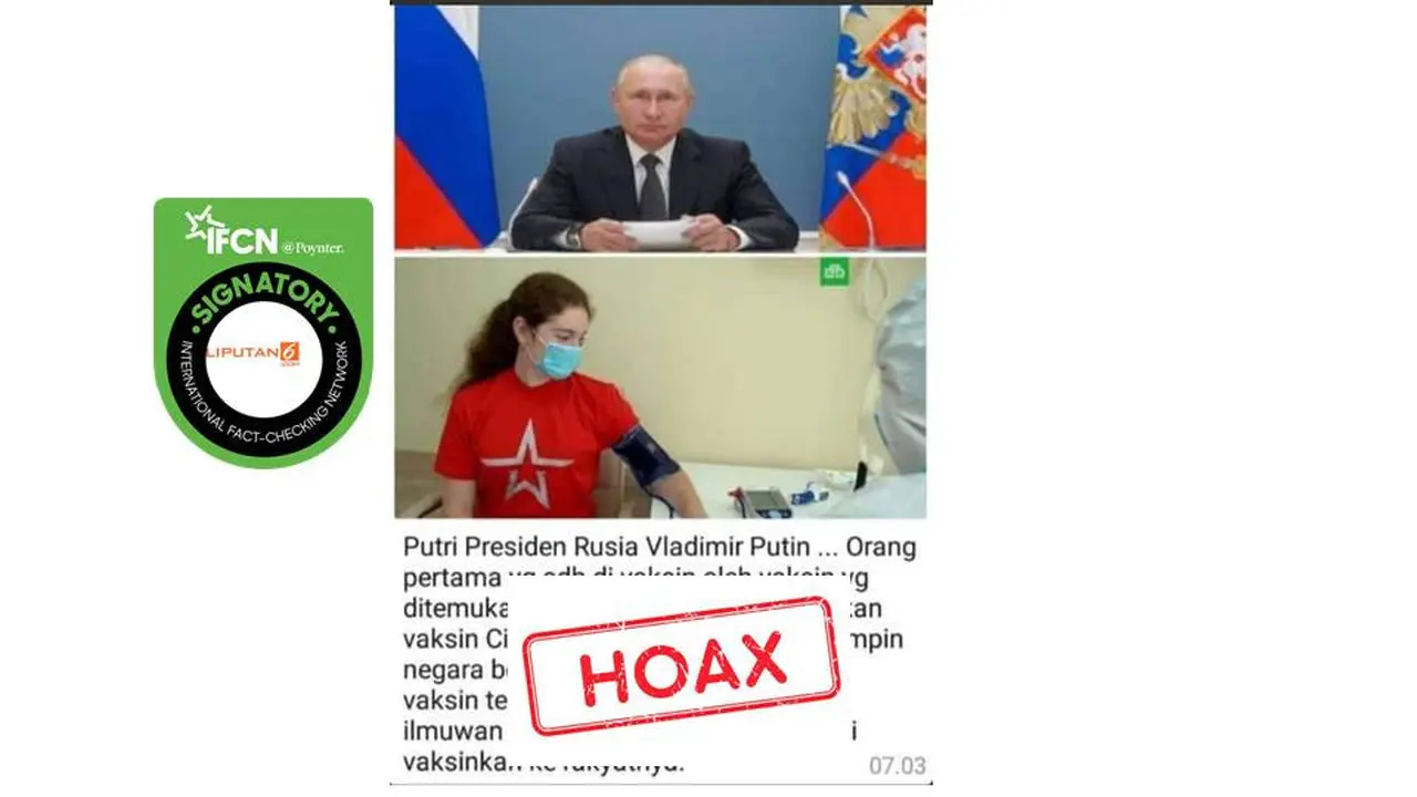 Cek Fakta putri Vladimir Putin 1