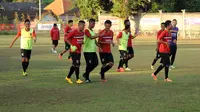 Skuat Bali United menjalani latihan jelang lawan Persija di Piala Presiden (Helmi Fihriansyah)
