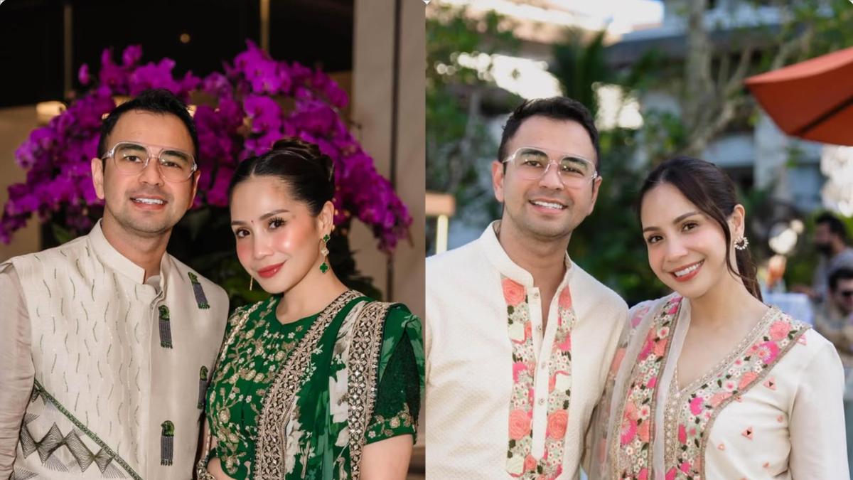 Pesona Elegan Nagita Slavina Hadiri Kondangan Berbalut Kurta dan Lehenga Floral, Terlihat Mewah dengan Tas Branded